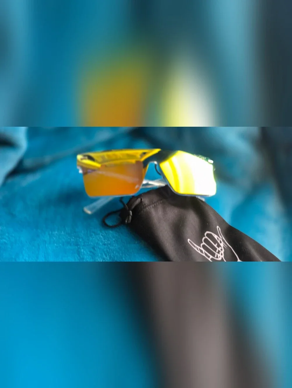Far Out Neon Yellow- Mirrored Sport Sunglasses
